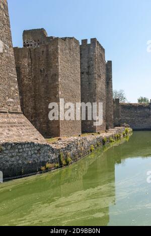 SMEDEREVO, SERBIA - AUGUST 12, 2019: Ruins of Fortress at the coast of the Danube River in town of Smederevo, Serbia Stock Photo