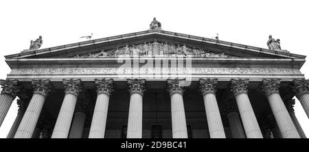 NEW YORK, USA - Apr 28, 2016: New York State Supreme Court Building, originally known as New York County Courthouse, at 60 Centre Street on Foley Squa Stock Photo