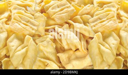 Papdi Gathiya or gathia, ganthia, ganthiya, papadi, Fafada is a very popular Gujarati snack, Pouch Packing Namkeen or namkin Common Street Food. Stock Photo