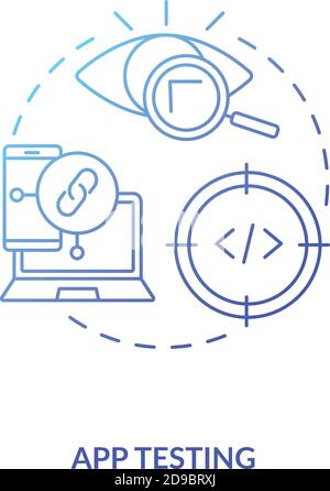 App testing concept icon Stock Vector