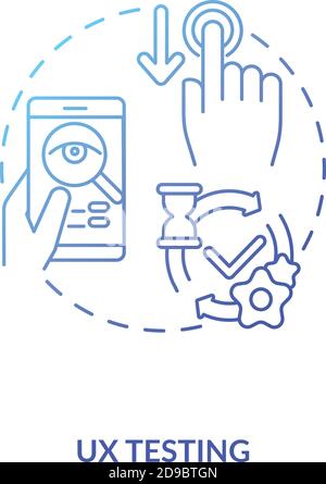 UX testing concept icon Stock Vector