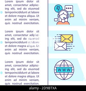 Contact us concept icon with text Stock Vector