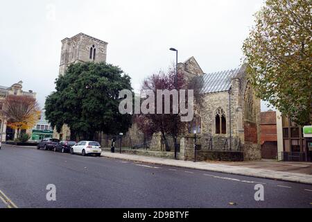 REMAINS OF HOLY ROOD CHURCH MEMORIAL Stock Photo