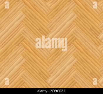 Herringbone parquet pattern, vector illustration of a typical wooden floor. Seamless material texture background Stock Vector