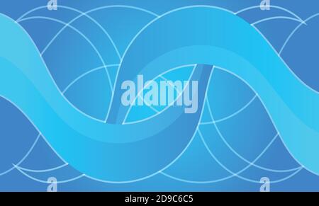 Blue abstract background pattern, Colorful Gradient Wave Background Design. Stock Vector