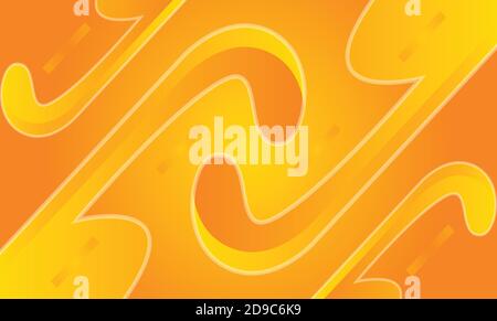 Yellow Abstract Background Design With Gradient Composition Stock Vector