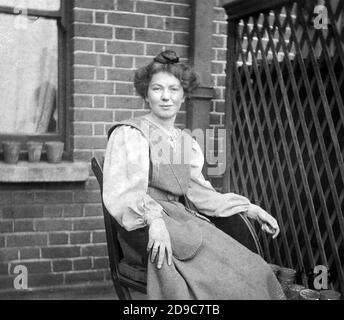 CHRISTABEL PANKHURST (1880-1958) English suffragist in 1908.