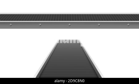 Conveyor belt at factory in front and top view Stock Vector Image & Art ...