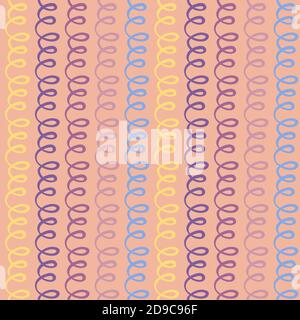 Hand drawn striped seamless pattern. Colored vertical brush strokes texture. Stock Vector