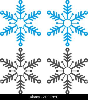 Christmas ornaments shaped like snowflakes icon illustration Stock Vector
