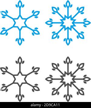 Christmas ornaments shaped like snowflakes icon illustration Stock Vector