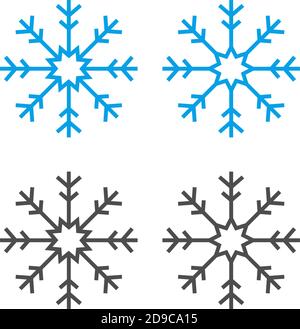 Christmas ornaments shaped like snowflakes icon illustration Stock Vector