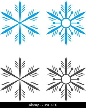 Christmas ornaments shaped like snowflakes icon illustration Stock Vector