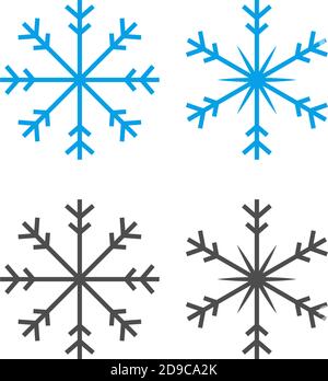 Christmas ornaments shaped like snowflakes icon illustration Stock Vector