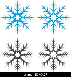 Christmas ornaments shaped like snowflakes icon illustration Stock Vector