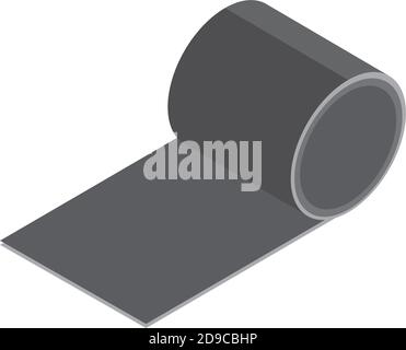 construction poly road roller or asphalt isometric vector illustration Stock Vector