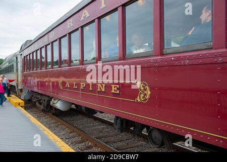 Winnipesaukee Scenic Railroad Passenger Car at Weirs Beach station ...