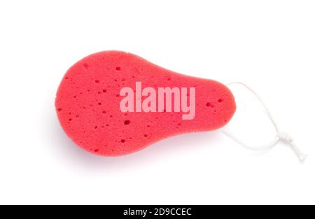 Washcloth on a white background, top view. Stock Photo
