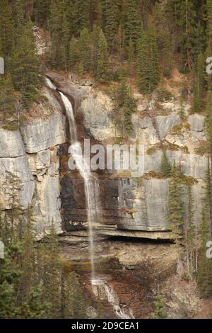 Bridal Veil Falls in Banff National Park Stock Photo