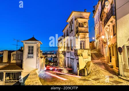 Streets of Coimbra in Portugal Stock Photo