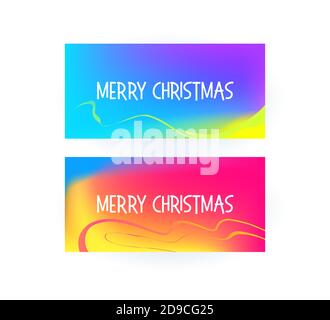 Christmas horizontal banner blurred Background Xmas design. Holly Jolly Christmas lettering Holiday happy xmas time of Christmas holidays concept Stock Vector