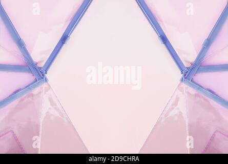 Plastic transparent zipper bags on soft light background Stock Photo