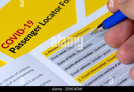 Covid 19 Coronavirus Passenger Locator Card For Tourists Travelling To Germany From High Risk Area Conceptual Image Stock Photo Alamy