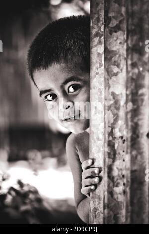 Lifestyle photos of street child in Bangladesh Stock Photo