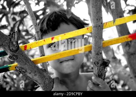 Lifestyle photos of street child in Bangladesh Stock Photo