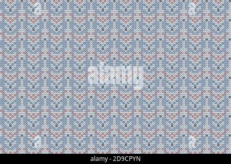 Christmas and Winter holiday knitting pattern for plaid, sweater design. Stock Vector