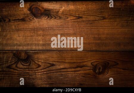 vintage brown pine wood background with knots copy space Stock Photo