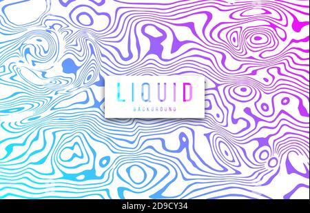 Abstract holographic background with gradient. Liquify abstract texture isolated.Liquid wave backgrounds. Vector illustration Stock Vector