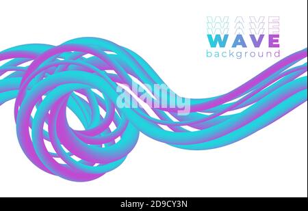 Creative design 3d flow shape. Liquid wave backgrounds. Vector illustration. Stock Vector