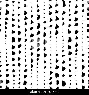 Hand drawn vertical vector dotted lines pattern.  Stock Vector