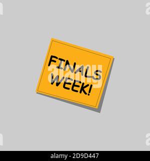 Final Week! text isolated on gray background. EPS 10 Stock Vector