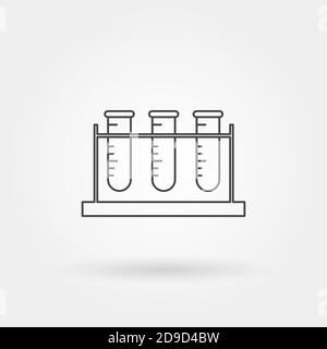 laboratory single isolated icon with modern line or outline style vector Stock Vector