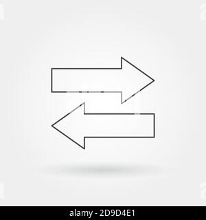 transfer single isolated icon with modern line or outline style Stock Vector