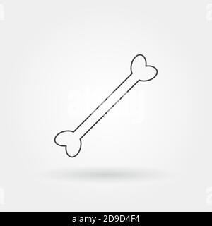 skeleton single isolated icon with modern line or outline style Stock Vector