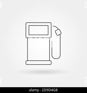 gas station single isolated icon with modern line or outline style Stock Vector