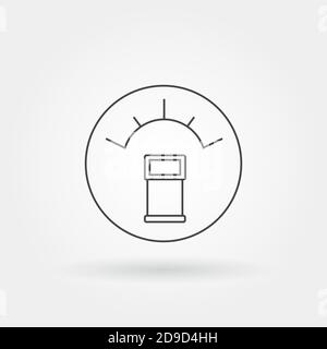 fuel meter single isolated icon with modern line or outline style Stock Vector