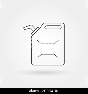 gas canister single isolated icon with modern line or outline style Stock Vector