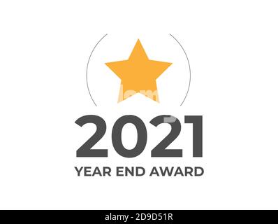 2021 Year End Award Batch Design. Vector Template. Employee award ceremony concept Stock Vector