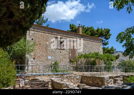 Building in the complex of Nea Moni monastery, Chios, Greece Stock Photo