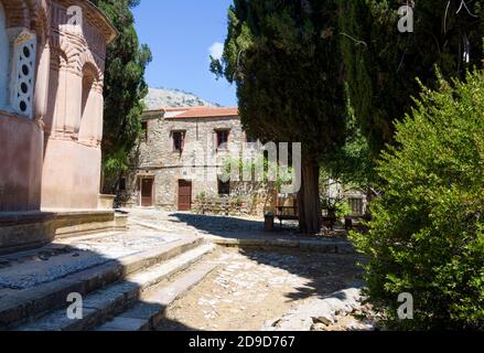 Beautiful yard in Nea Moni monastery, Chios, Greece Stock Photo