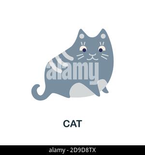 Cat icon from home animals collection. Simple line element Cat