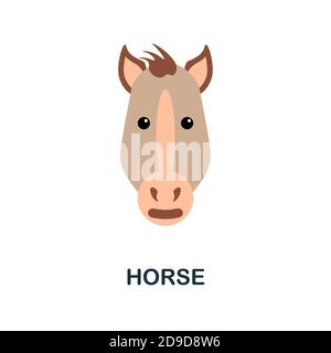Horse icon. Simple element from home animals collection. Creative Horse icon for web design, templates, infographics and more Stock Vector