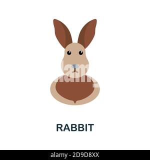 Rabbit icon. Simple element from home animals collection. Creative Rabbit icon for web design, templates, infographics and more Stock Vector