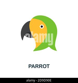 Parrot icon. Simple element from home animals collection. Creative Parrot icon for web design, templates, infographics and more Stock Vector