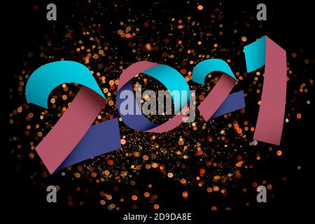Computer drawing number 2021 Stock Photo