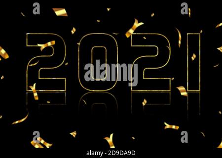 Computer drawing number 2021 Stock Photo